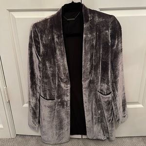 Elie Tahari grey velvet blazer. Size 0. Worn once